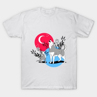 Wolves Howling At The Moon T-Shirt